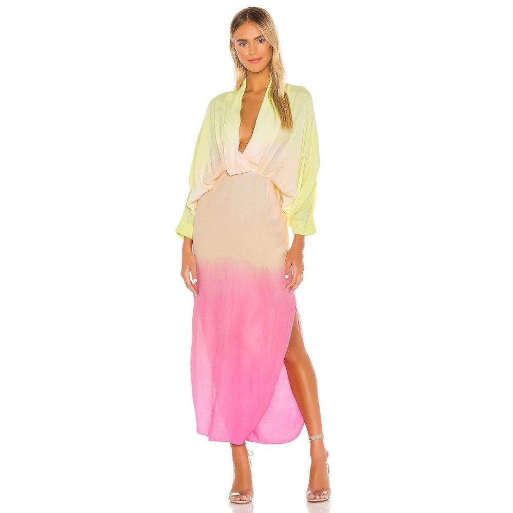 SWF Sunset Plunge Dress in Sunset New Sherbert Maxi Gown